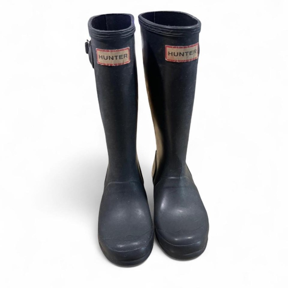 Kids Black Hunter knee-high rain boots size 1
